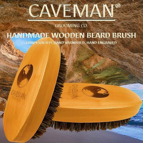 Wood Beard and Grooming Brush